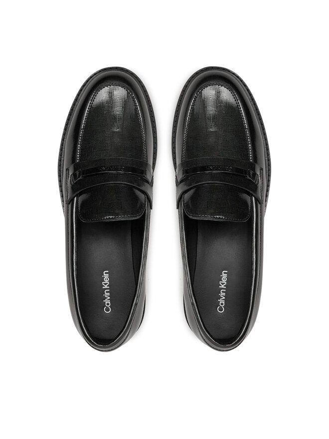 Calvin Klein Сліпери Calvin Klein Loafer W/M Bar Saff Lth HW0HW02076 Чорний