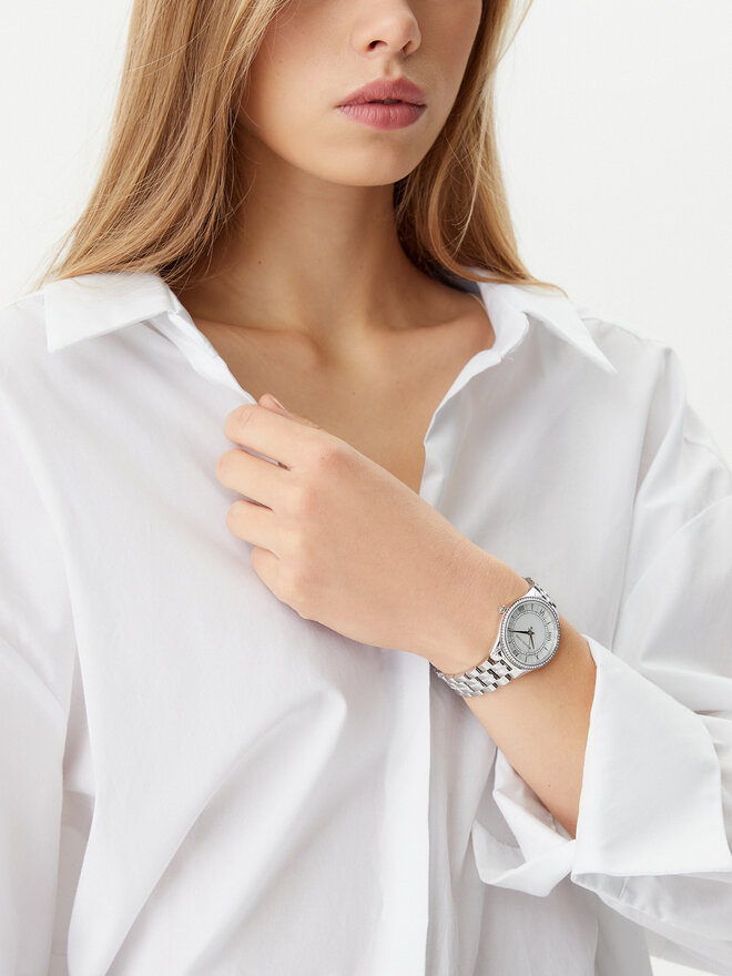 Michael Kors Hodinky Michael Kors Lauryn MK3900 Strieborná