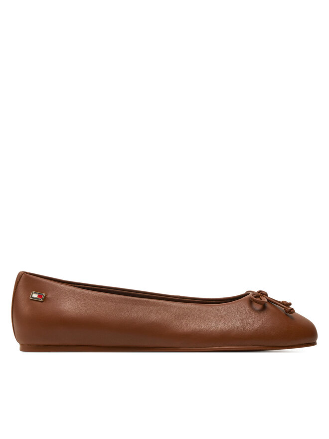 Tommy Hilfiger Μπαλαρίνες Tommy Hilfiger Essential Chic Ballerina FW0FW08059 Καφέ