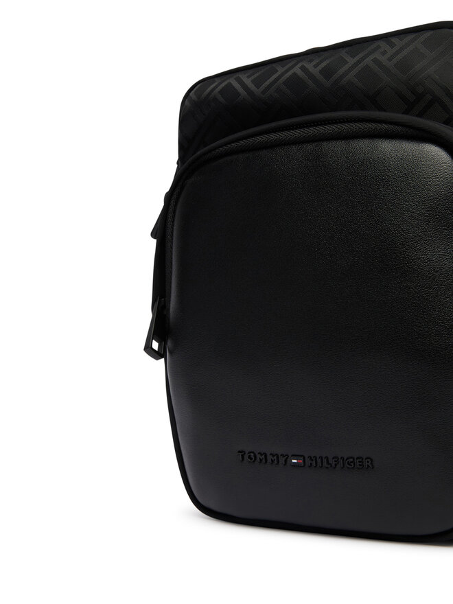 Tommy Hilfiger Umhängetasche Tommy Hilfiger Th Nylon Jaquard Mini Reporter AM0AM14412 Schwarz