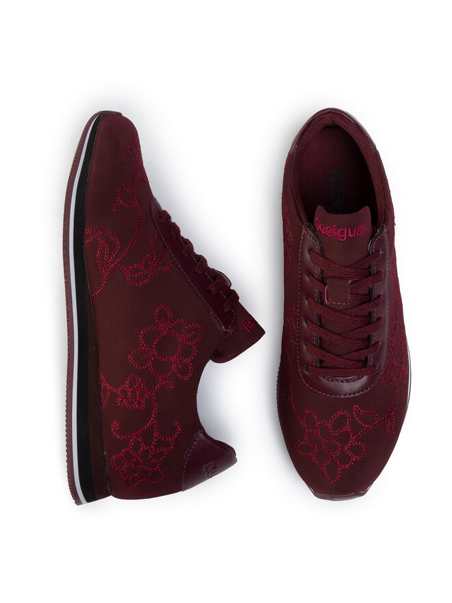 Desigual Сникърси Desigual Shoes Pegaso Floral Chain 19WSKP18 Бордо