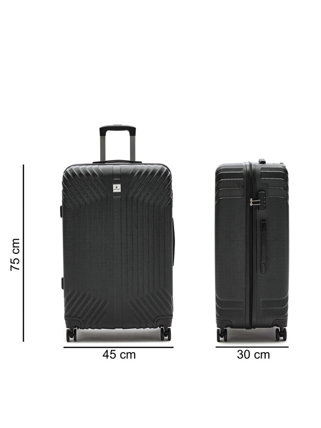 Pierre Cardin Μεγάλη Βαλίτσα Pierre Cardin Istanbul MED10-28 Μαύρο