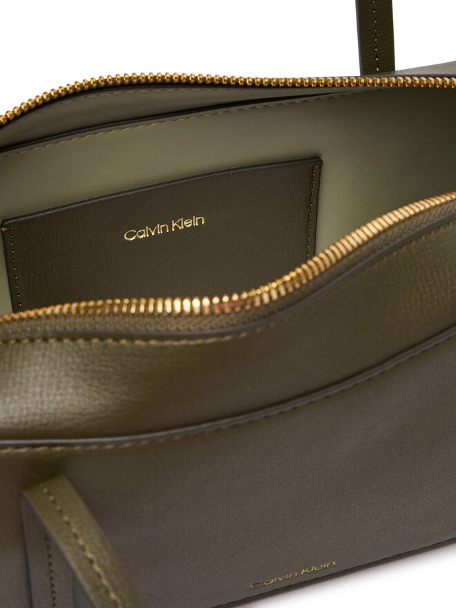 Calvin Klein Handtasche Calvin Klein Foil Logo Bauletto LV04F3636G Dunkelgrün