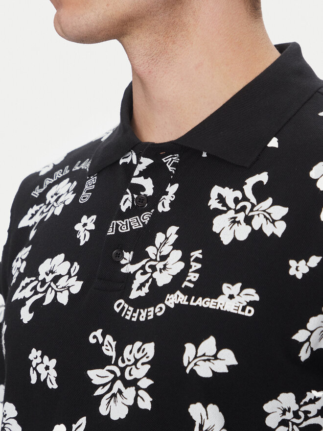 KARL LAGERFELD KARL LAGERFELD Poloshirt A2M46036 Schwarz Regular Fit