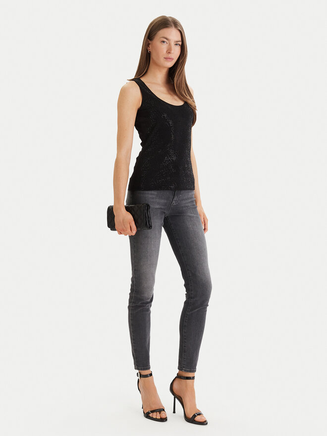 Guess Guess Топ W6GP10 K2932 Чорний Regular Fit