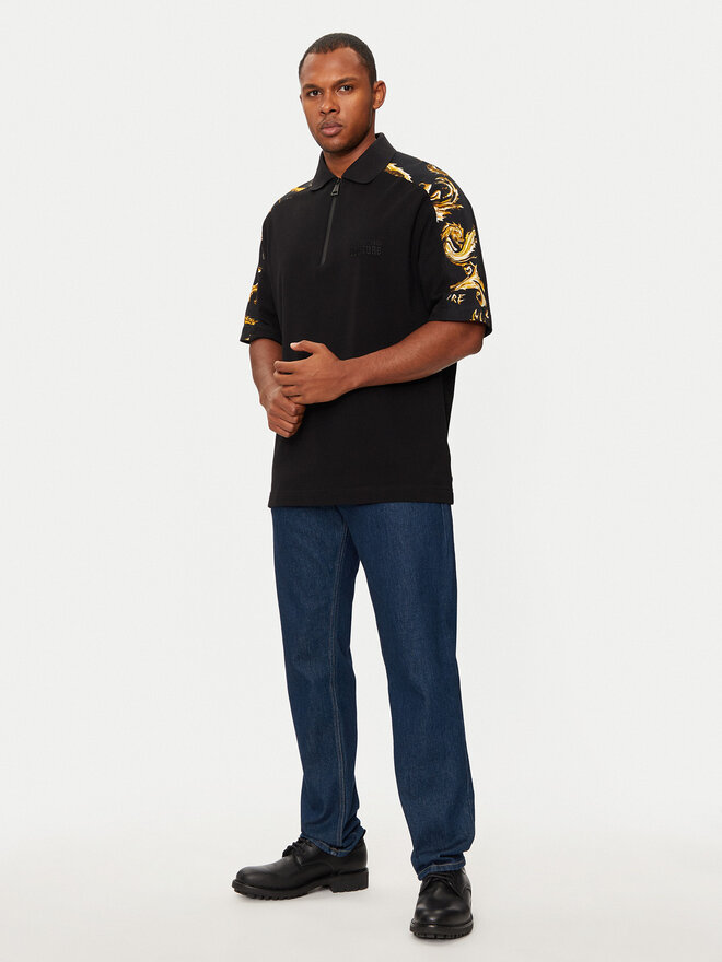 Versace Jeans Couture Versace Jeans Couture Pólóing 77GAG631 Fekete Relaxed Fit