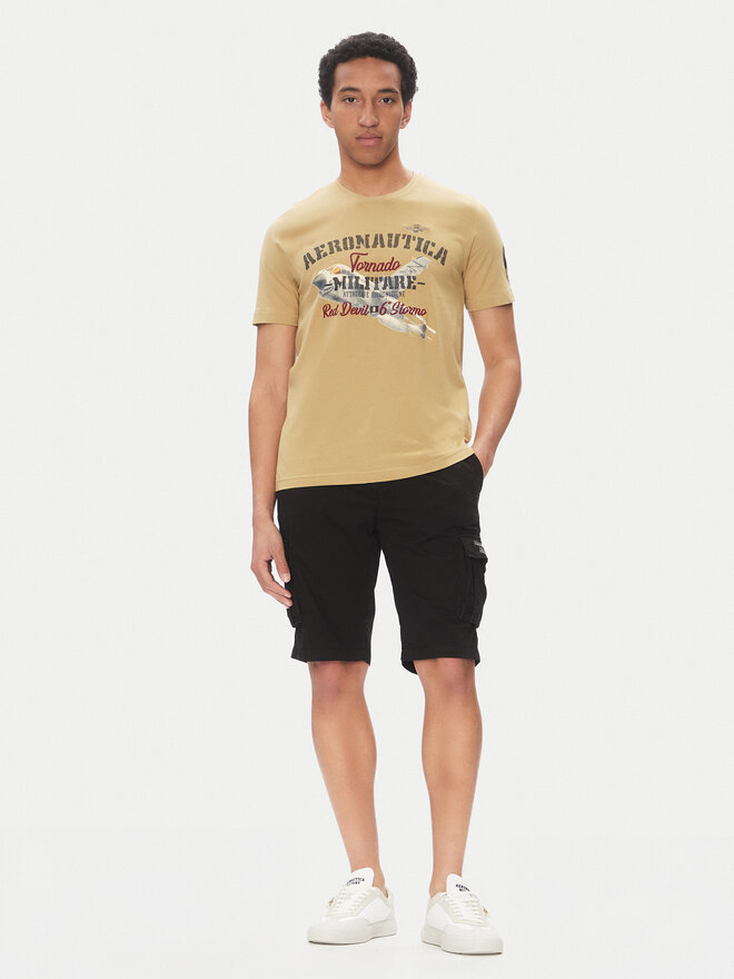 Aeronautica Militare Aeronautica Militare Camiseta 251TS2406J641 Beis Regular Fit