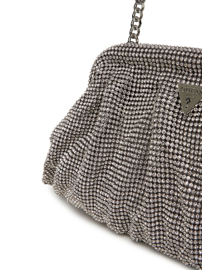 Guess Ročna torba Guess Zalina Mini HWRY93 50710 Srebrna