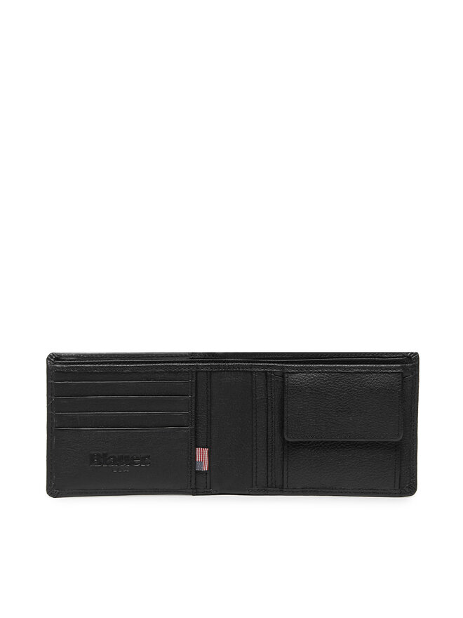 Blauer Голям мъжки портфейл Blauer F3ALMONT01/MUS Черен