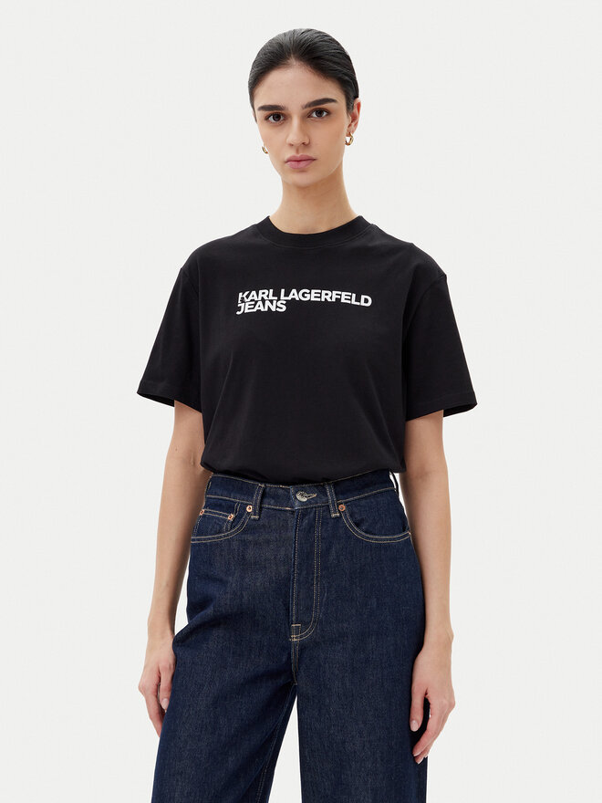 Karl Lagerfeld Jeans Karl Lagerfeld Jeans Camiseta A1W17005 Negro Relaxed Fit