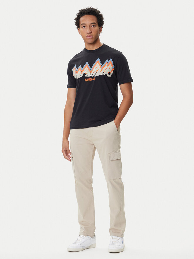 Napapijri Napapijri Camiseta Fiemme NP0A88T5 Negro Regular Fit