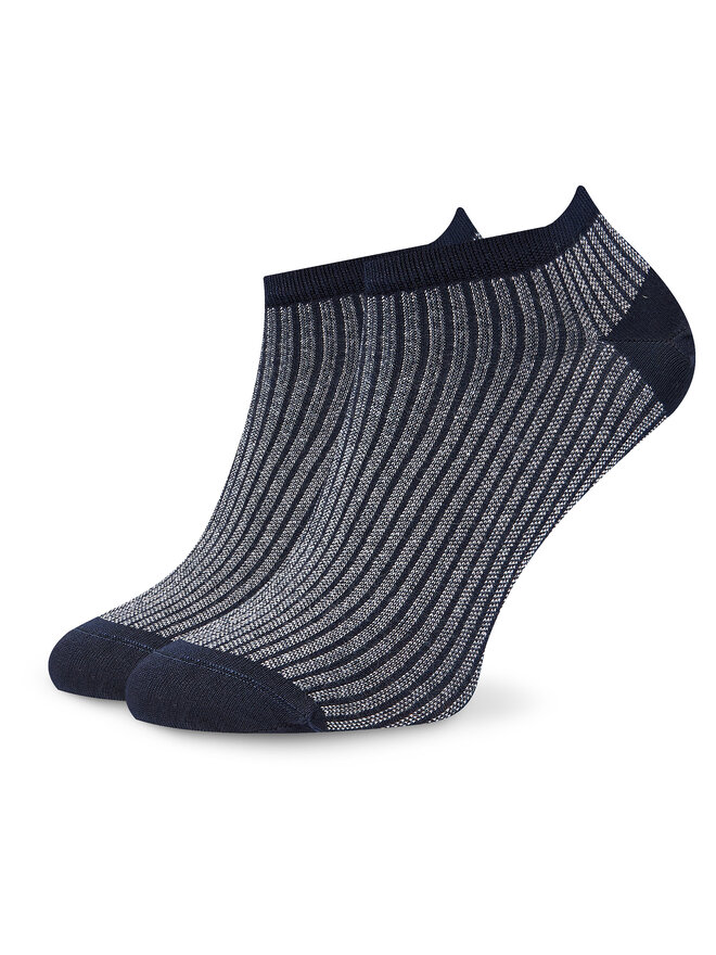 Tommy Hilfiger Súprava 2 párov kotníkových ponožiek dámskych Tommy Hilfiger 701222650 Tmavomodrá
