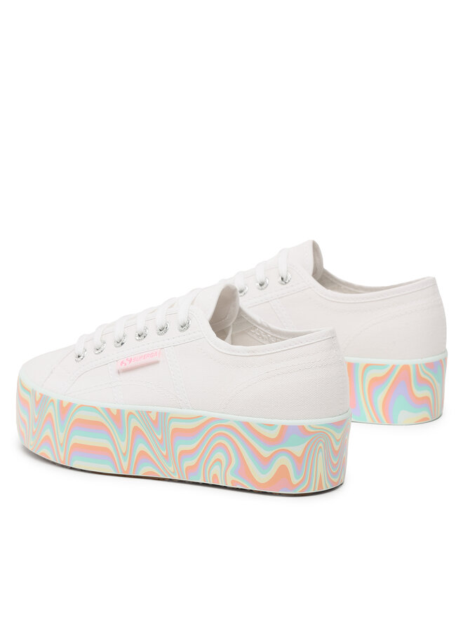Superga Sneakers aus Stoff Superga Multicolor Liguify Sole 2790 S8124UW Weiß