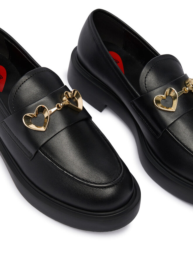 LOVE MOSCHINO Loafersy LOVE MOSCHINO JA10094G0NIA0000 Czarny