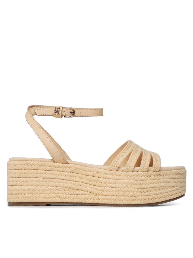 Espadrilles Tommy Hilfiger Essenital Flatform Sandal FW0FW07161 Jaune chaussures