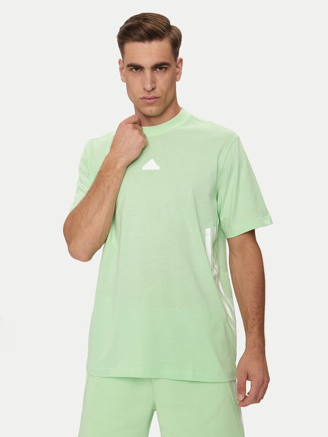 adidas adidas T-Shirt Future Icons 3-Stripes IR9169 Grün Loose Fit