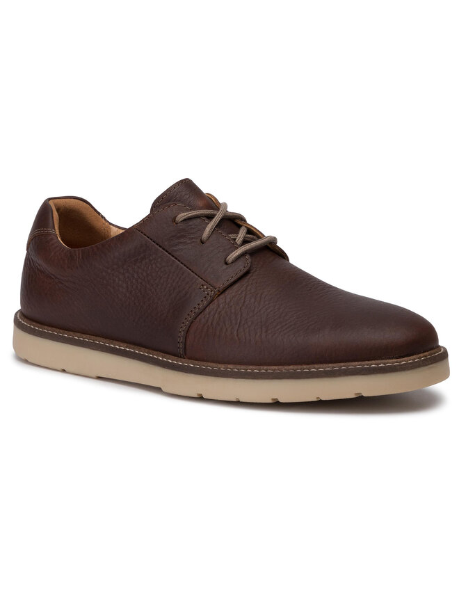 Clarks Туфлі Clarks Grandin Plain 261448707 Коричневий
