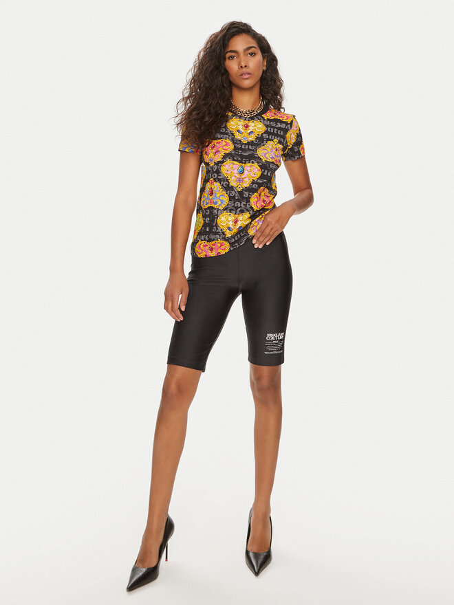 Versace Jeans Couture Versace Jeans Couture Marškinėliai 76HAH6B8 Juoda Slim Fit