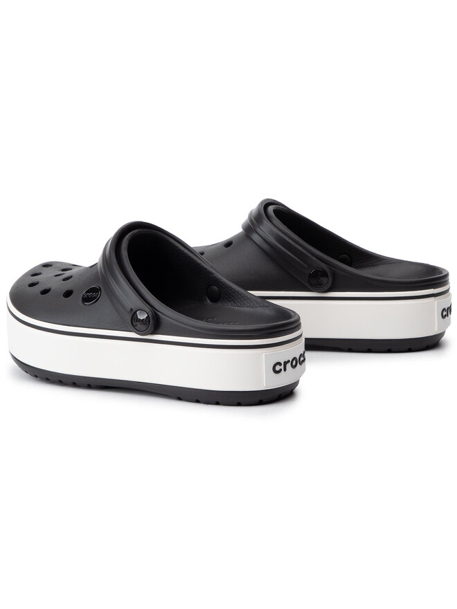 Pantoletten Crocs Crocband Platform Clog 205434 Schwarz eschuhe