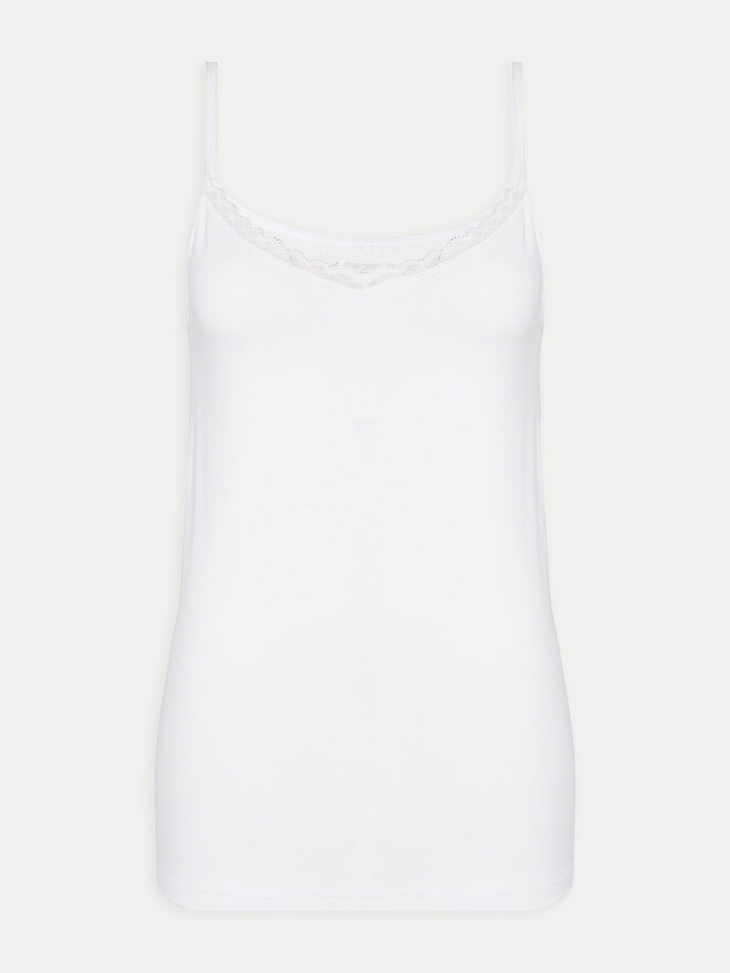 Triumph Triumph Τοπ Feel Of Cotton 10224994 Λευκό Slim Fit