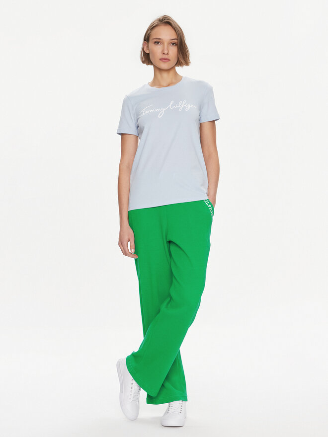 Tommy Hilfiger Tommy Hilfiger Marškinėliai Signature WW0WW41674 Žydra Regular Fit