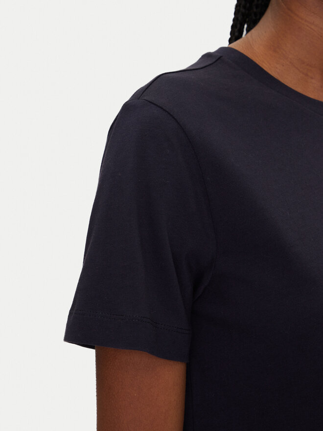 Gant Gant T-Shirt Bisiklet Yaka 4200277 Dunkelblau Regular Fit