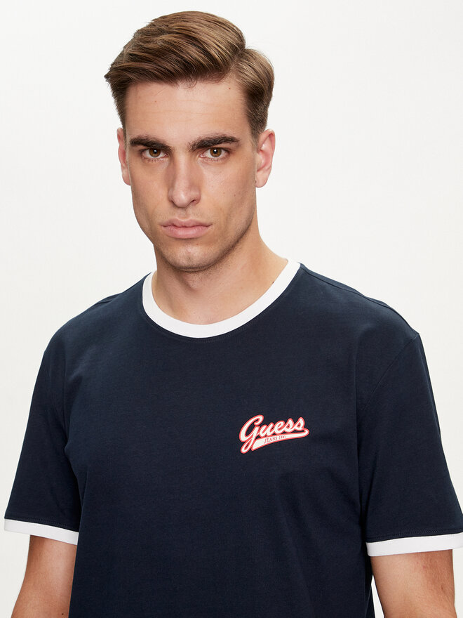 Guess Jeans Guess Jeans Marškinėliai M4YI43 K8FQ4 Tamsiai mėlyna Regular Fit