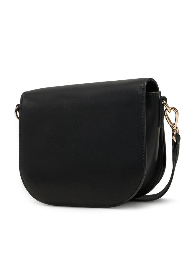 Tommy Hilfiger Kabelka Tommy Hilfiger Th Logotape Saddle Bag AW0AW17184 Černá