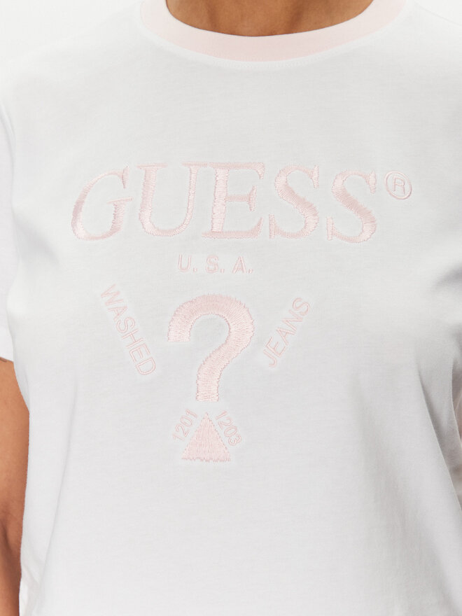 Guess Guess Marškinėliai V5GI18 I3Z14 Balta Regular Fit