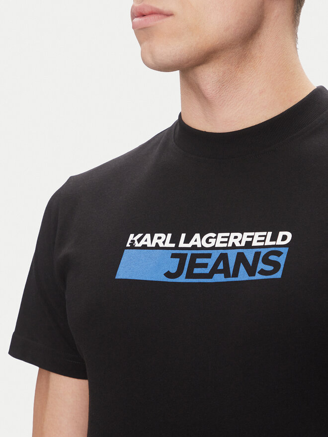 Karl Lagerfeld Jeans Karl Lagerfeld Jeans Marškinėliai A2M17074 Juoda Regular Fit