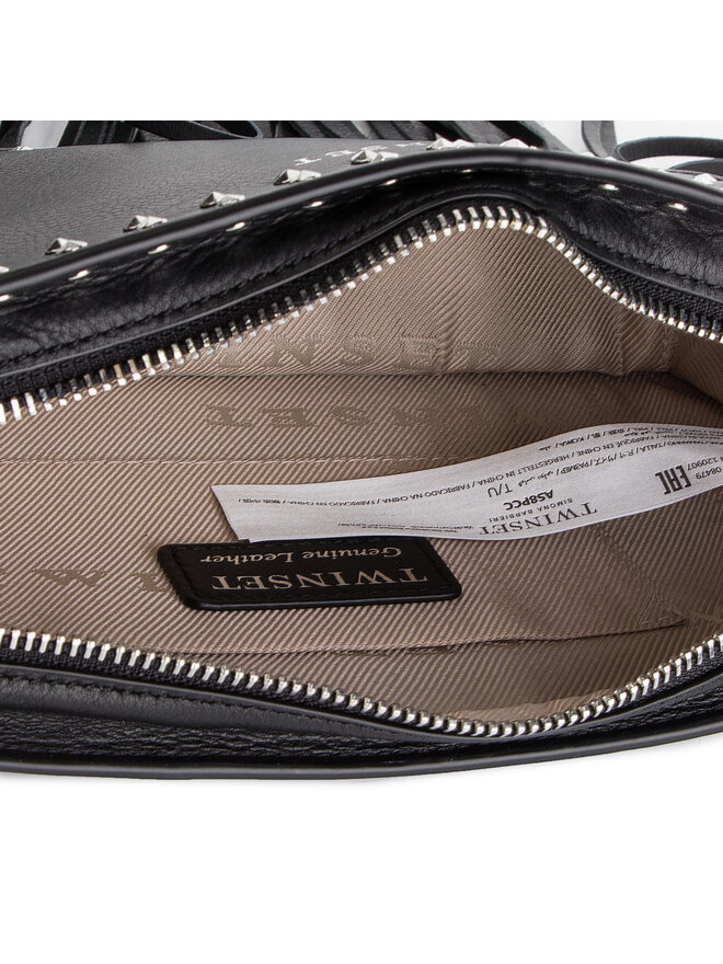 TWINSET Torebka TWINSET Tracolla Con Zip AS8PCC Czarny