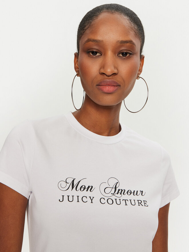 Juicy Couture Juicy Couture Camiseta Mon Amour JCSCT224407 Blanco Slim Fit