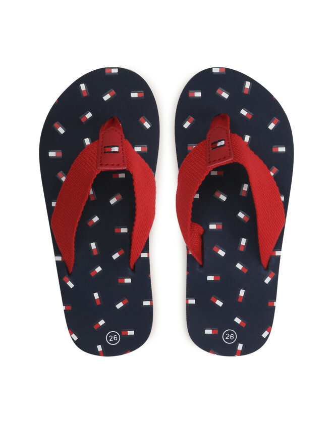 Tommy Hilfiger Žabky Tommy Hilfiger Flag Flip Flop T3X8-32923-0058 M Červená