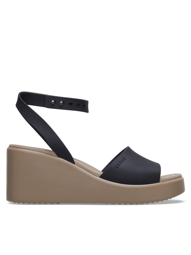 Crocs Sandały Crocs Brooklyn Ankle Strap Wedge 209406 Czarny