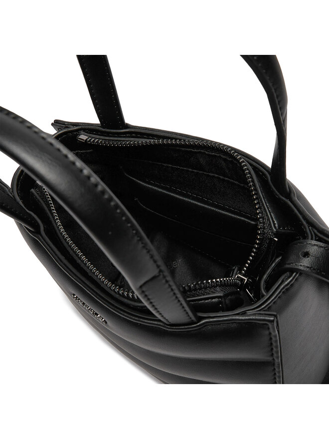 Calvin Klein Handtasche Calvin Klein Line Quilt Mini Tote K60K612116 Schwarz