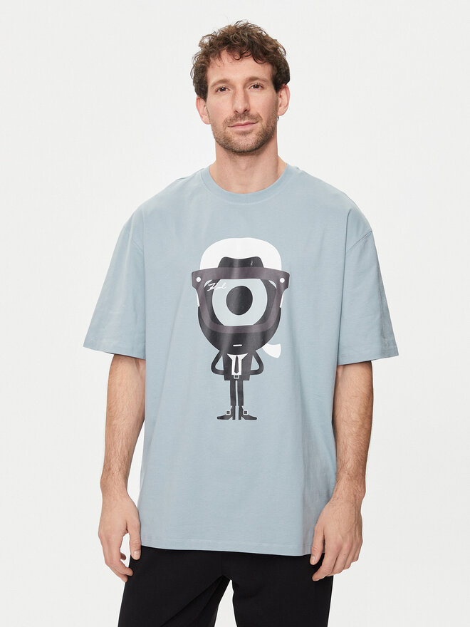 KARL LAGERFELD KARL LAGERFELD Marškinėliai 755098 542270 Mėlyna Regular Fit