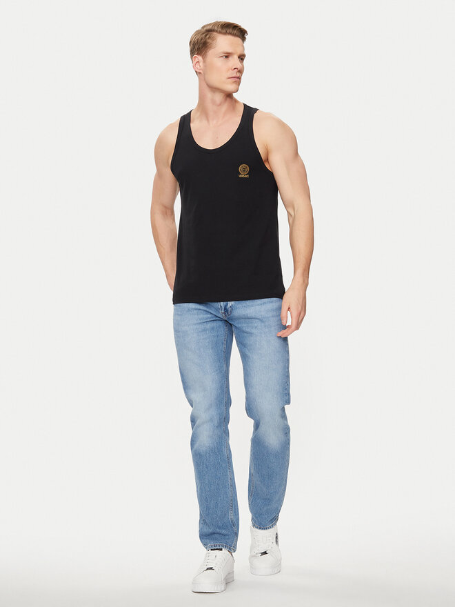 Versace Versace Майка Medusa AUU01012 Чорний Regular Fit