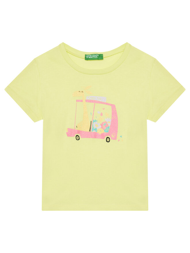 United Colors Of Benetton United Colors Of Benetton Camiseta 3I1XG10JJ Amarillo Regular Fit