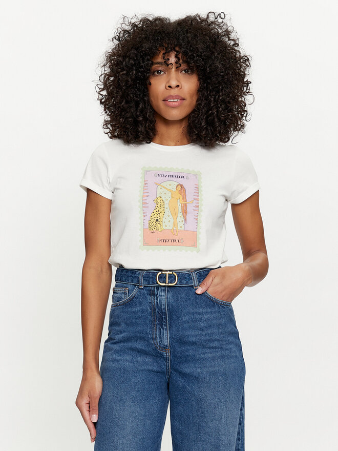 TWINSET TWINSET T-Shirt 241TT2411 Weiß Regular Fit