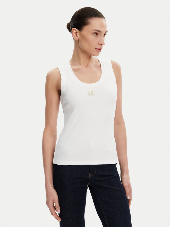 Fracomina Fracomina Top FP25ST2001J40101 Blanco Slim Fit