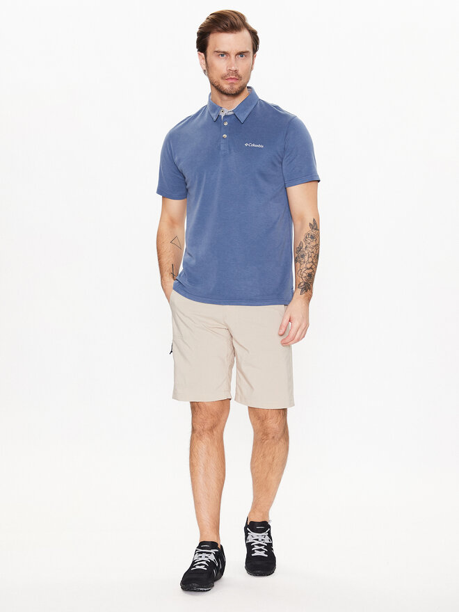 Columbia Columbia Поло Nelson Point 1772721 Голубий Regular Fit