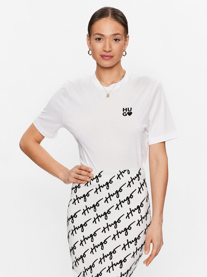 HUGO Hugo T-Shirt Dashire_4 50489198 Weiß Regular Fit