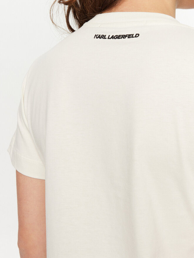 KARL LAGERFELD KARL LAGERFELD Camiseta A1W17129 Écru Regular Fit