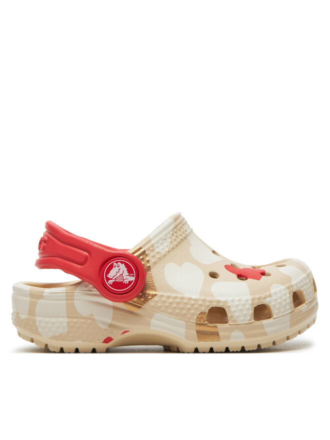 Crocs Klapki Crocs Classic Heart Print Clog T 206832 Beżowy