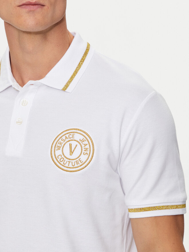 Versace Jeans Couture Versace Jeans Couture Polo 76GAGT02 Λευκό Regular Fit