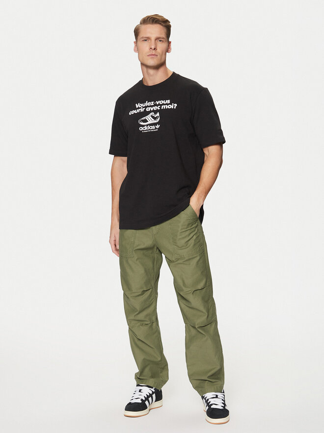 adidas adidas Marškinėliai Graphic Tee JC8366 Juoda Regular Fit