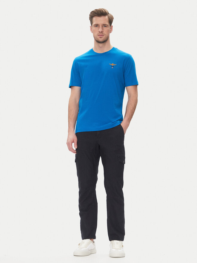 Aeronautica Militare Aeronautica Militare Majica 251TS1580J372 Modra Regular Fit