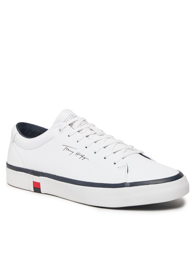 Tommy Hilfiger Sneakers Tommy Hilfiger Modern Vulc Corporate Leather FM0FM04922 Alb