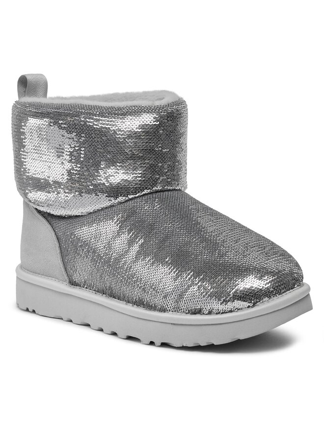 Ugg Μπότες Χιονιού Ugg W Classic Mini Mirror Ball 1151291 Ασημί
