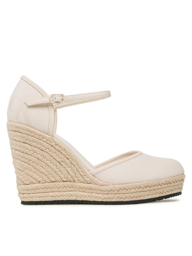Calvin Klein Jeans Обувки Calvin Klein Jeans Wedge Sandal Close Toe Ess YW0YW01194 Бял